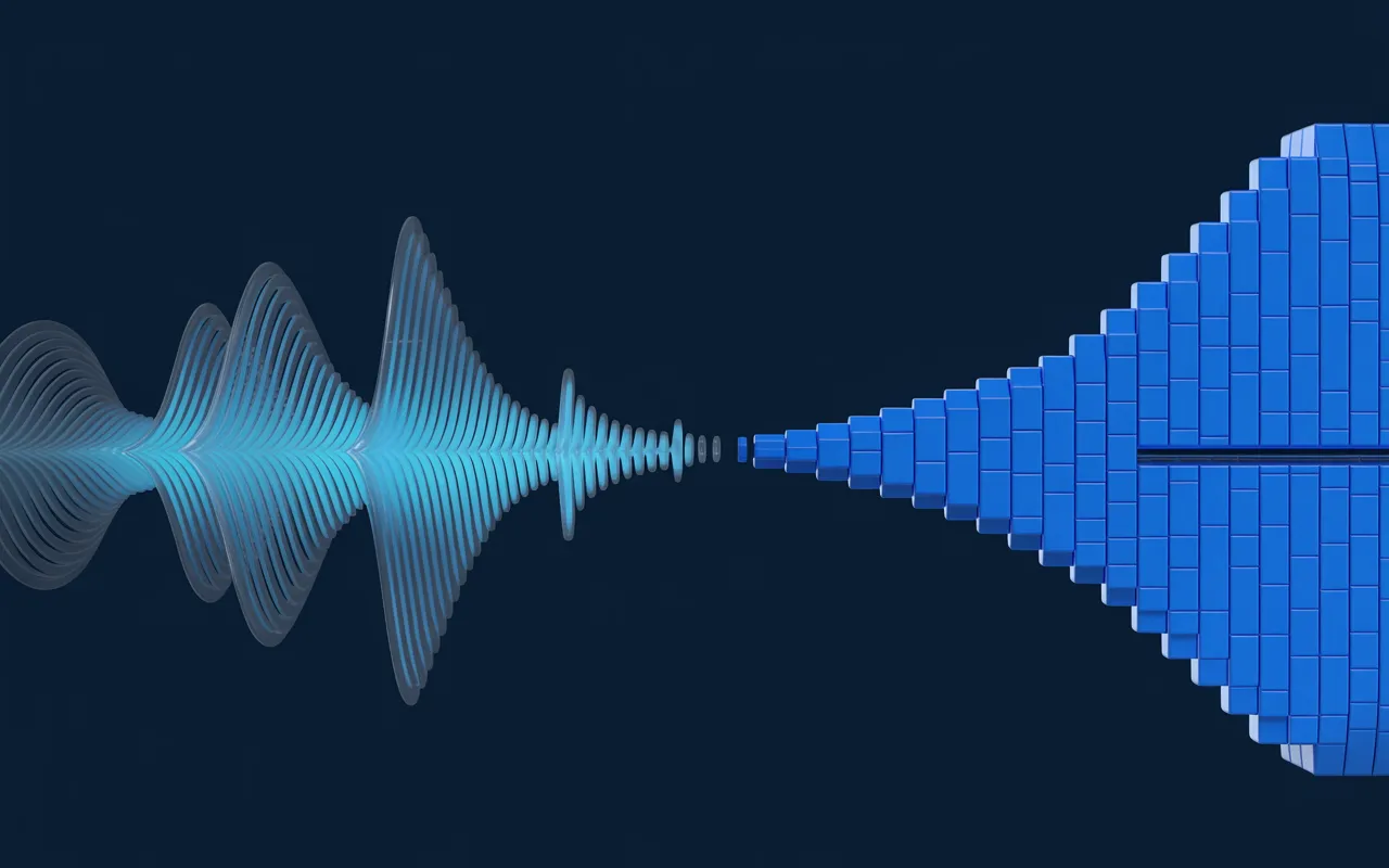 Abstract illustration representing ai call intelligence