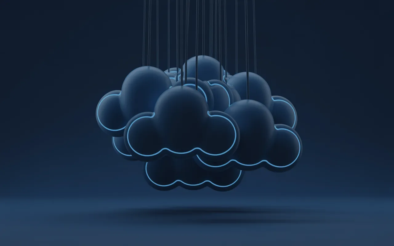Abstract illustration representing cloud phone systems