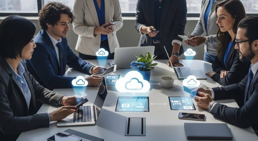 cloud phone systems, business communication, office teamwork