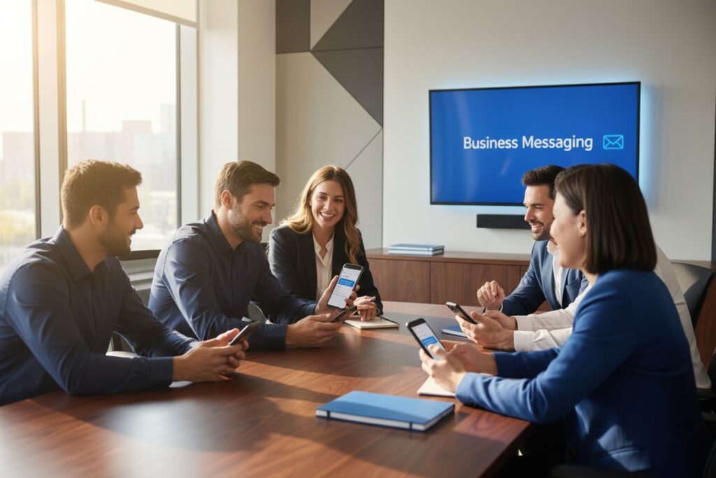 business team MMS messaging