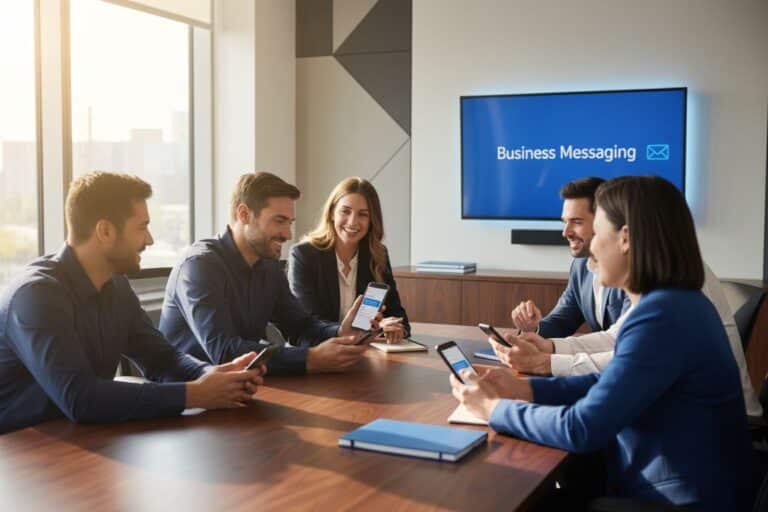 business team MMS messaging