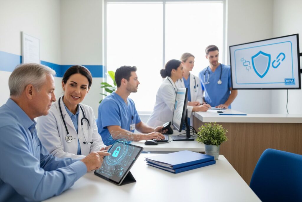 HIPAA communication, secure healthcare, encryption