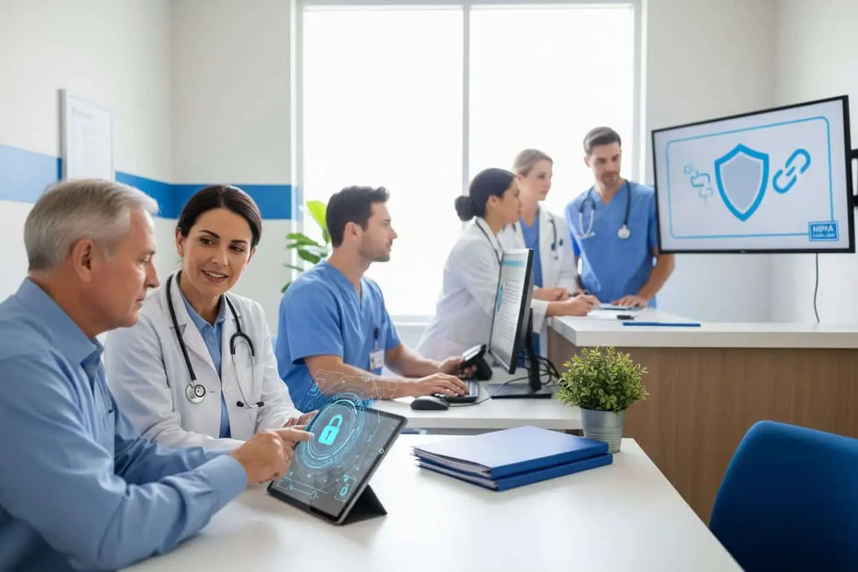 HIPAA communication, secure healthcare, encryption