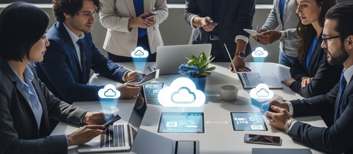 cloud phone systems, business communication, office teamwork