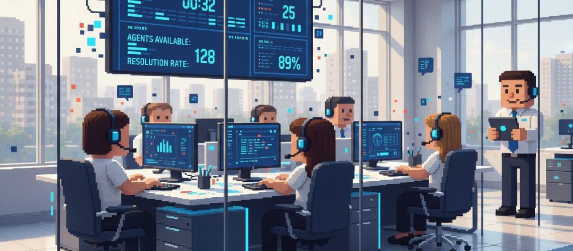 business call queue center